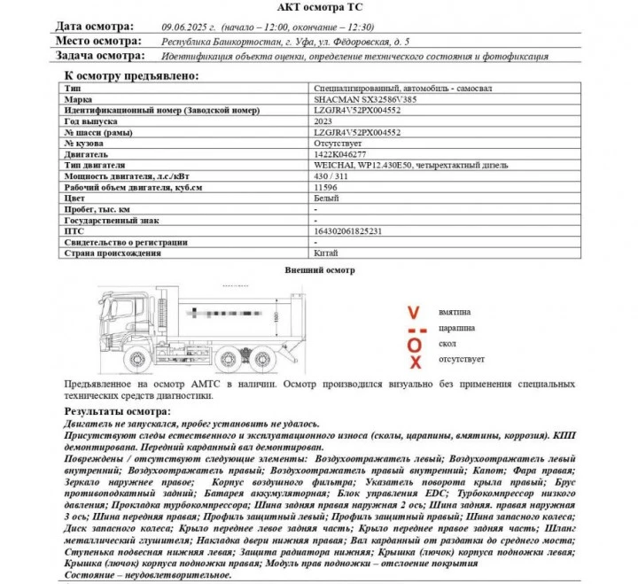 Самосвал SHACMAN SX32586V385, 2023г.в.
